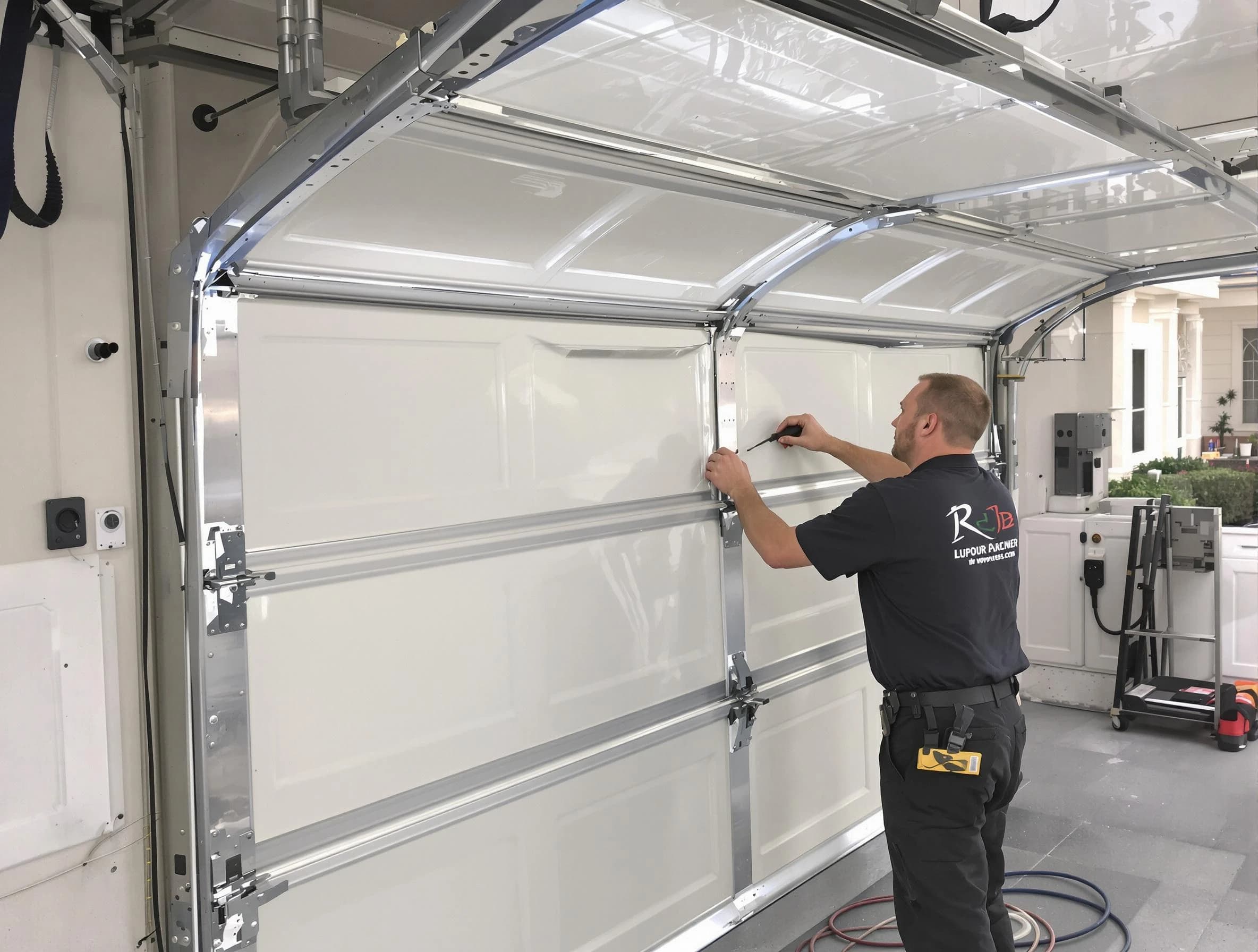 Waltham Garage Door Repair professional performing panel repair in Waltham