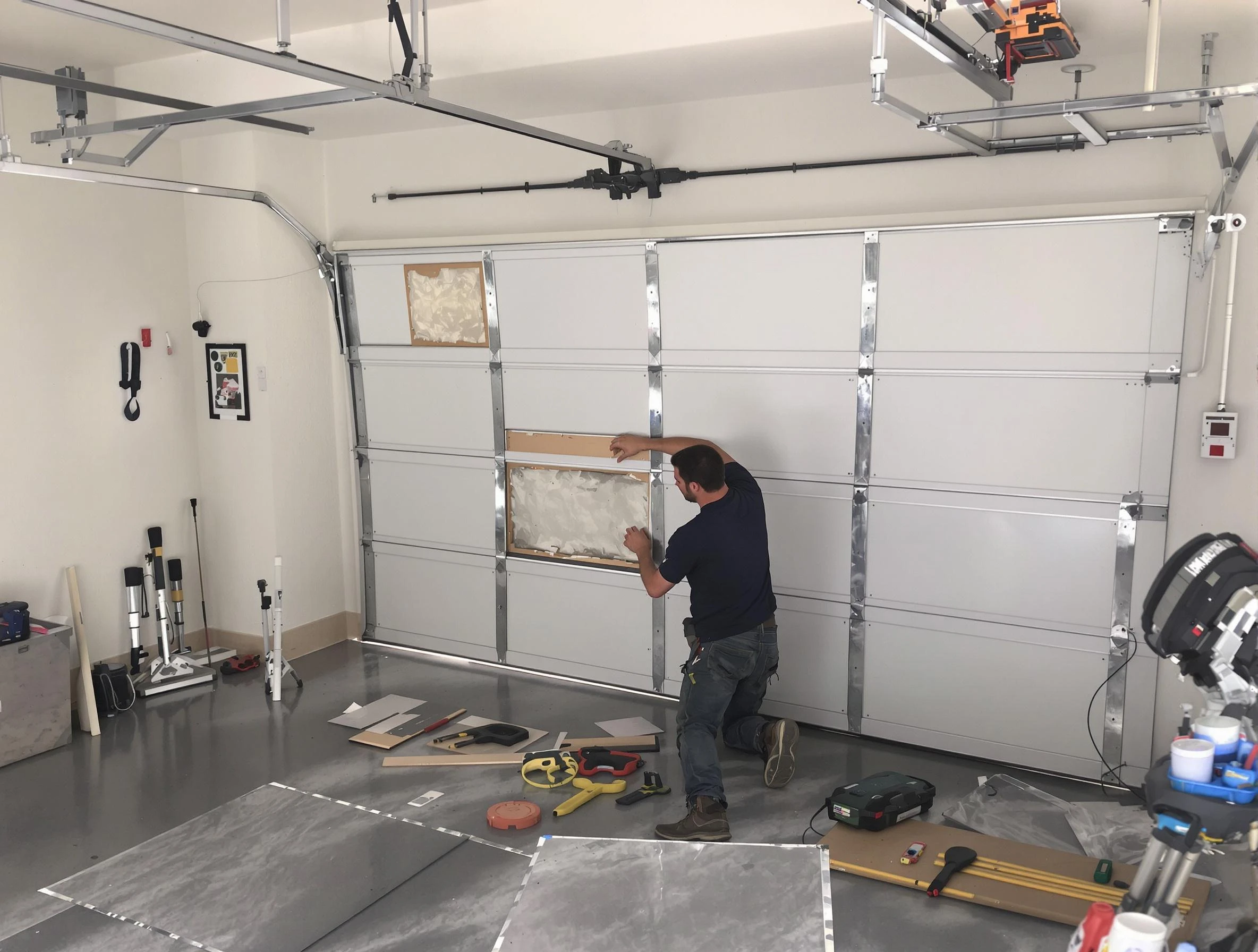 Garage Door Panel Repair in Waltham