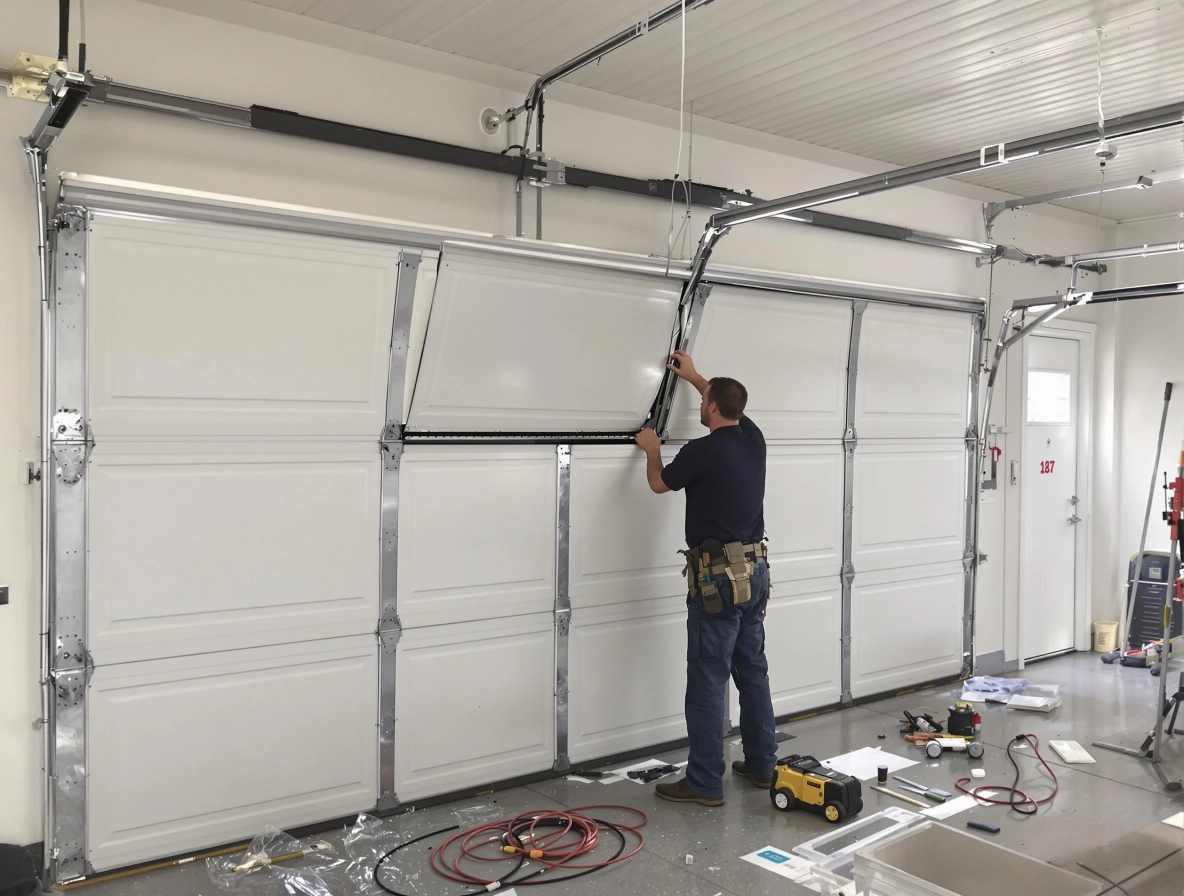 Garage Door Section Replacement in Waltham