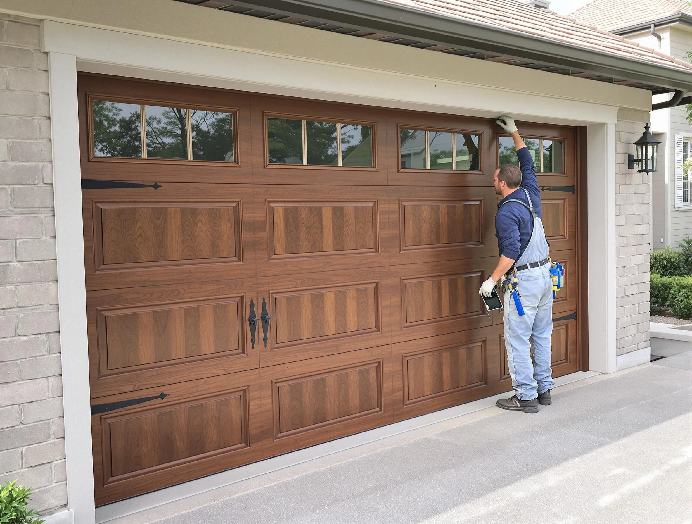 Custom garage door showcase by Waltham Garage Door Repair in Waltham