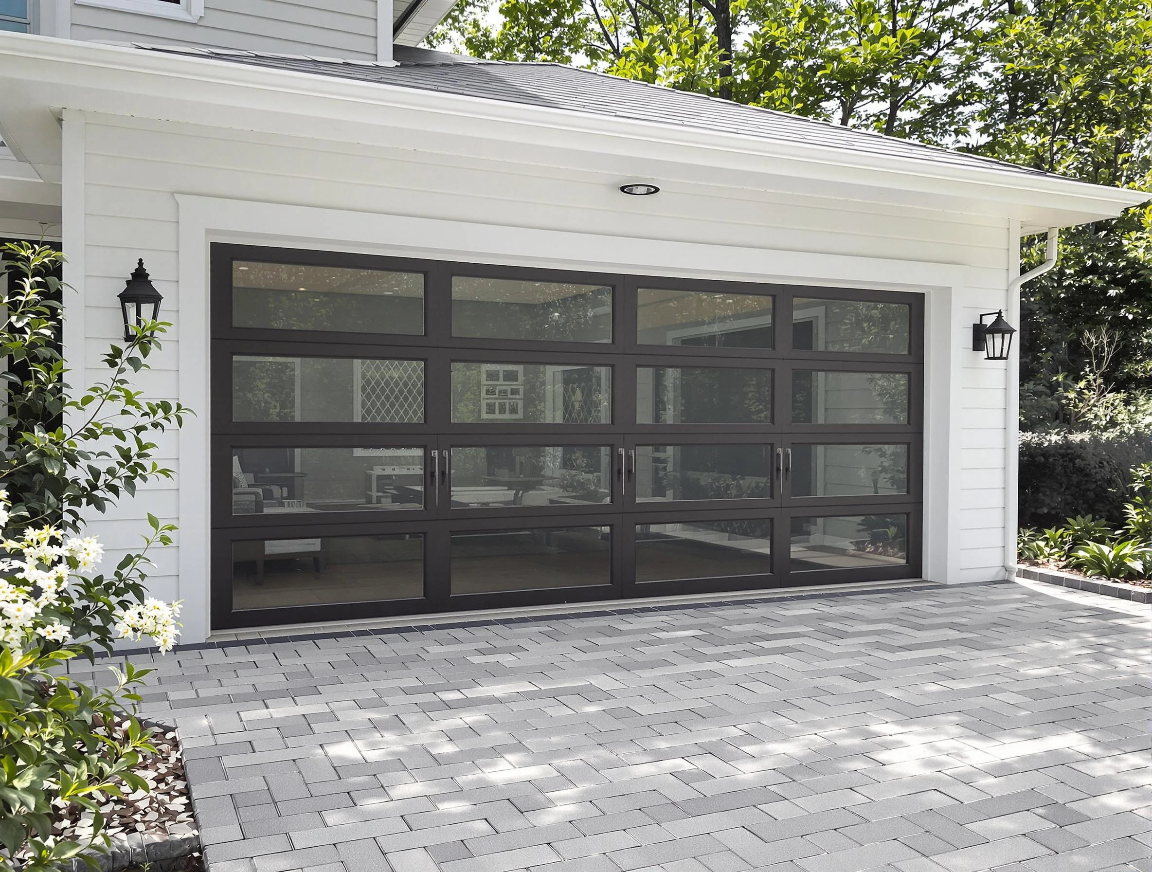 Waltham Garage Door Repair design specialist presenting custom garage door options to Waltham homeowner